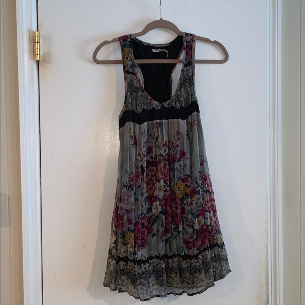 Floral racer back babydoll dress